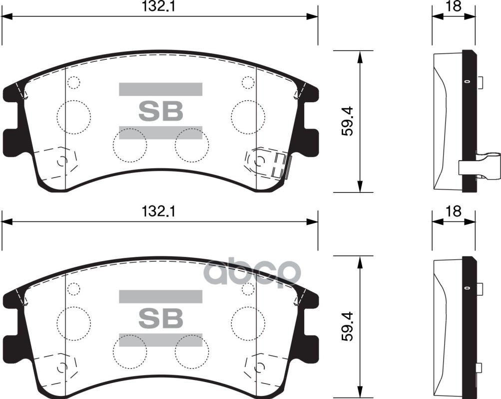Колодки передние SANGSIN BRAKE SP1518